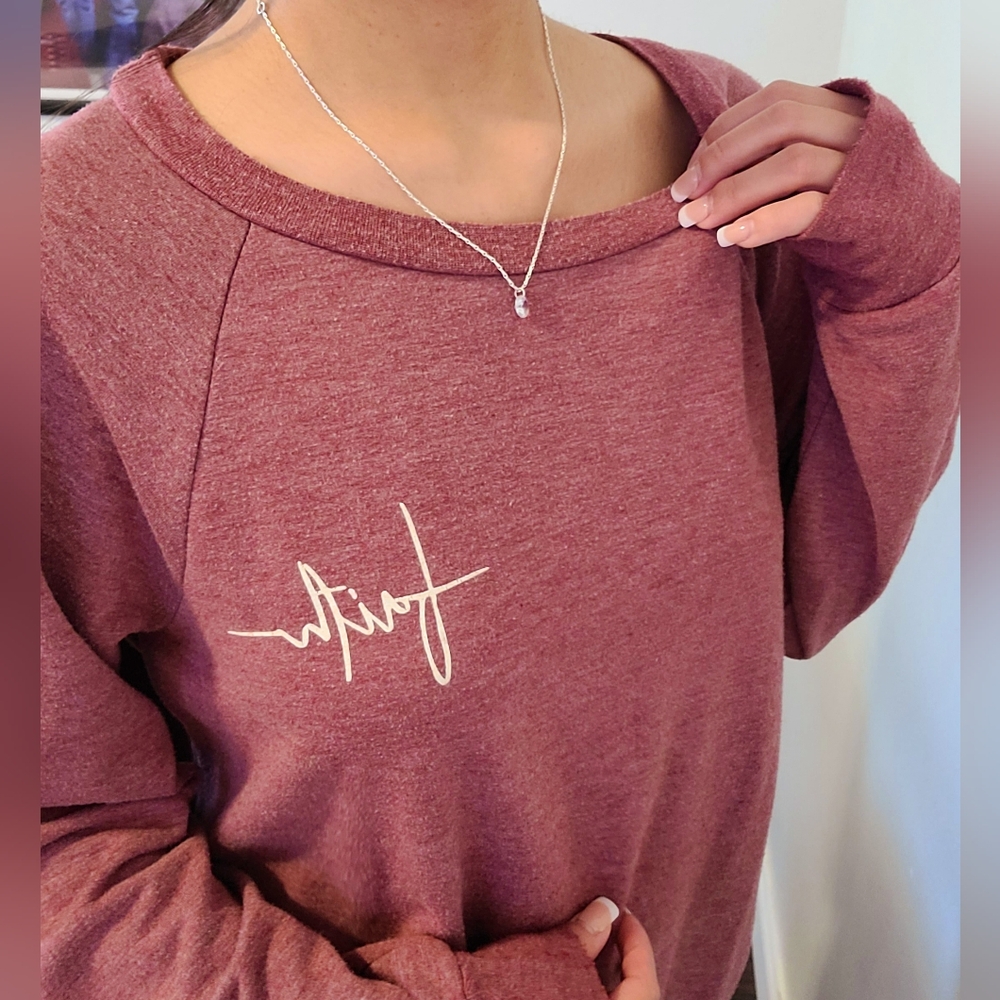 Casual Mauve Sweatshirt with Signature Print